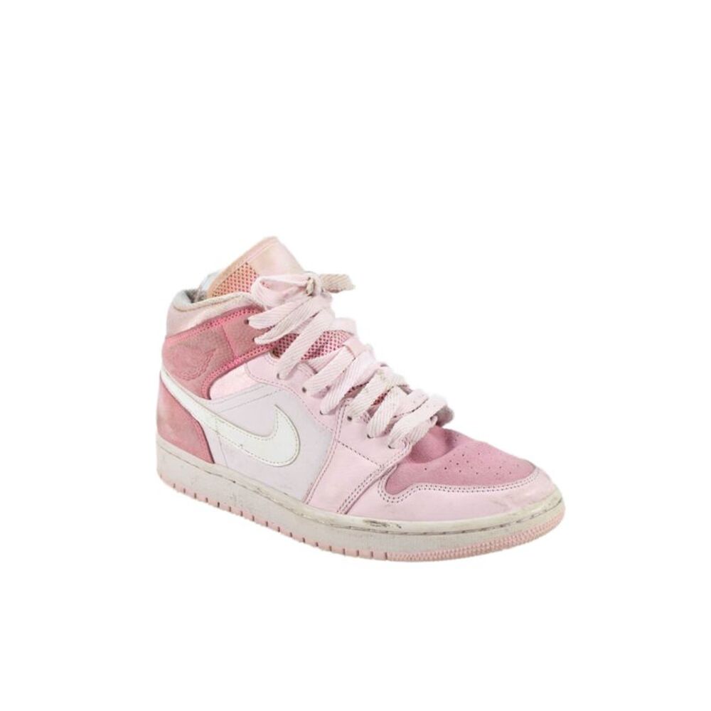 Nike Womens Air Jordan High Top Color Block Sneakers Shoes Pink Size 8